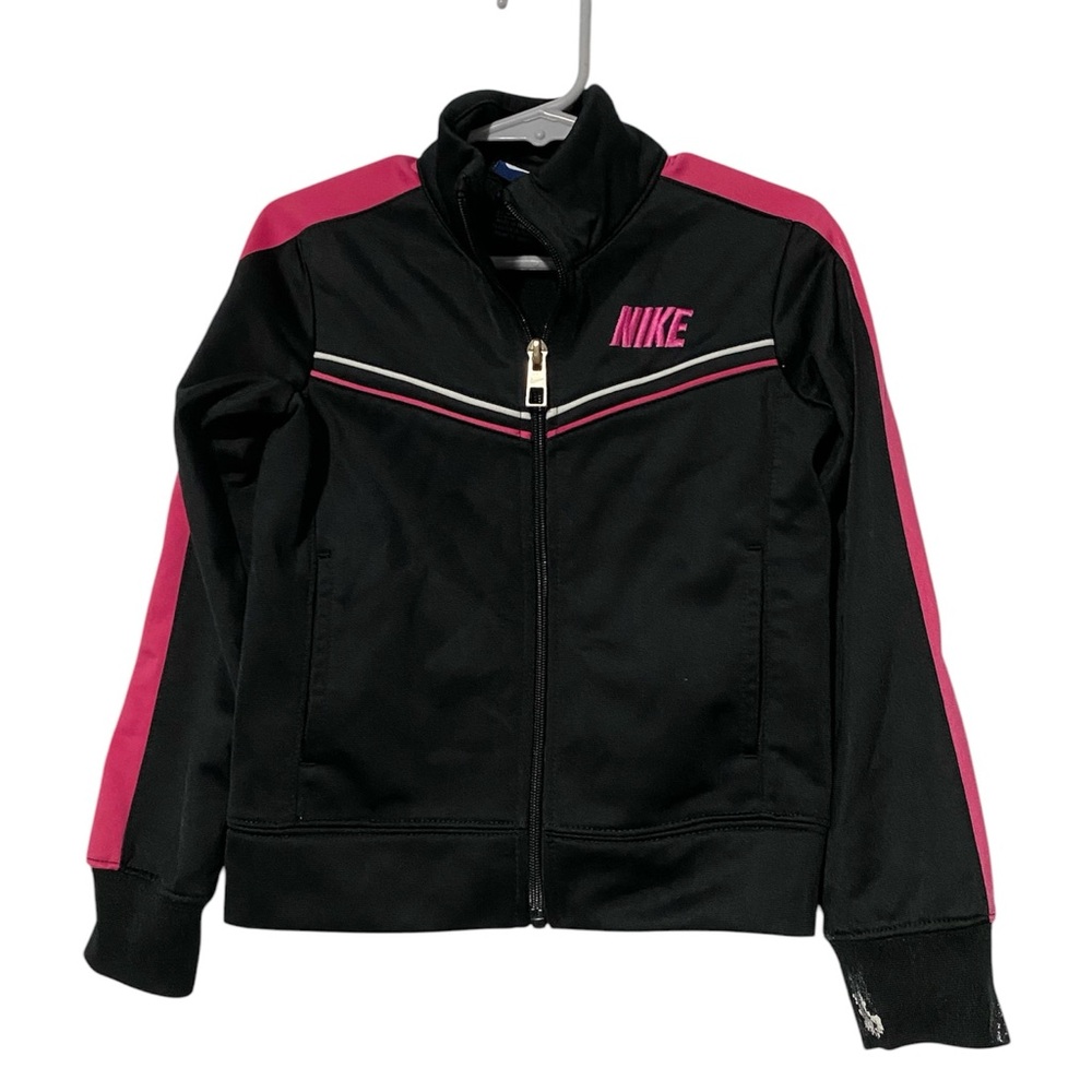 Nike Little Girls Pink & Black Track Jacket